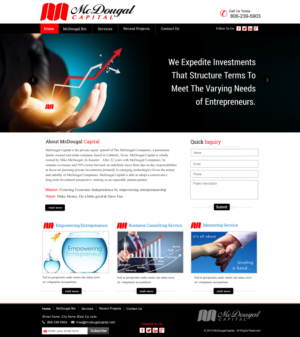 Web Design by harmi_199 for McDougal Capital | Design: #6736678