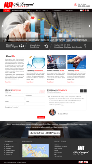 Web Design by harmi_199 for McDougal Capital | Design: #6738386