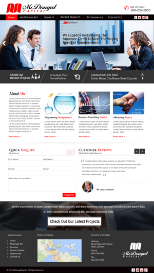 Web Design by harmi_199 for McDougal Capital | Design: #6738387