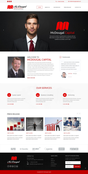 Diseño Web por pb para McDougal Capital | Diseño #6691003
