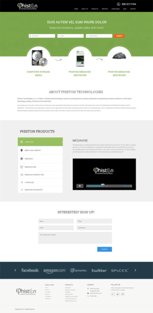 Landing Page Design by Infinity Pix for Phiston Technologies | Design: #6705103