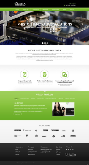 Landing Page Design by pb for Phiston Technologies | Design: #6691016