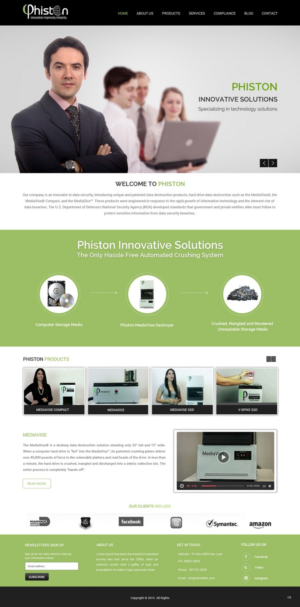 Landing Page Design by pb for Phiston Technologies | Design: #6698638