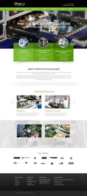 Diseño de Página de Aterrizaje por pb para Phiston Technologies | Diseño #6704162
