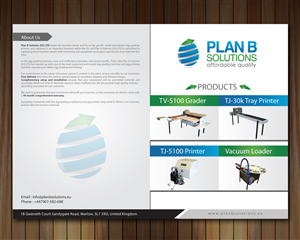 Design de Brochure par Sbss pour Plan B Solution (EU) LTD | Design : #1759584