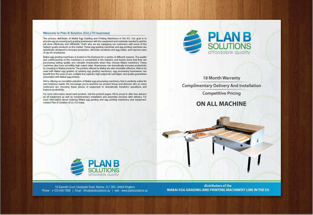 Broschüren-Design von Sbss für Plan B Solution (EU) LTD | Design #1760794