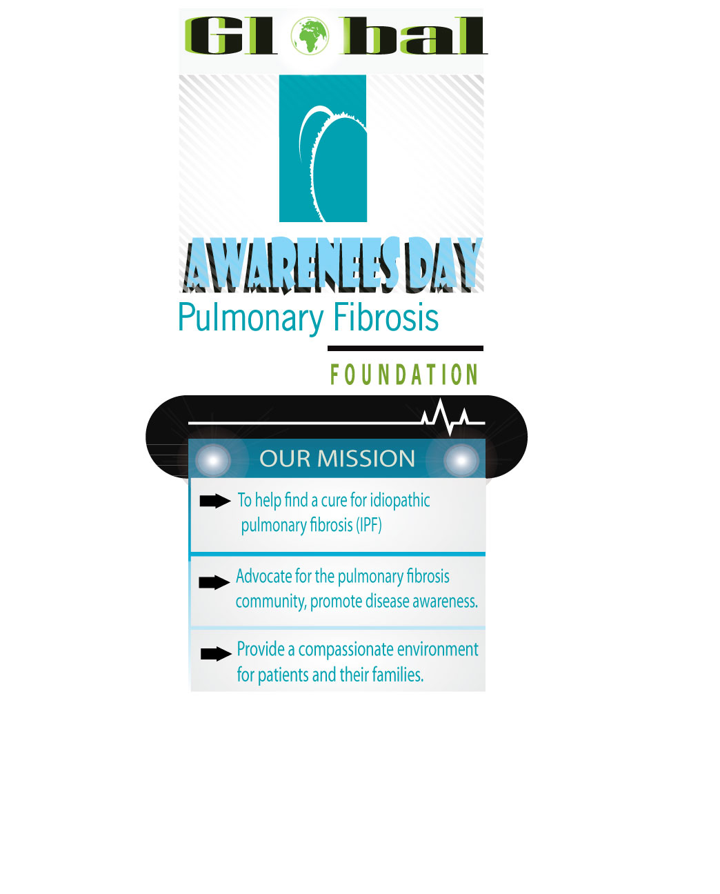 Logo Design by Hezwak for Pulmonary Fibrosis Foundation | Design #1758484