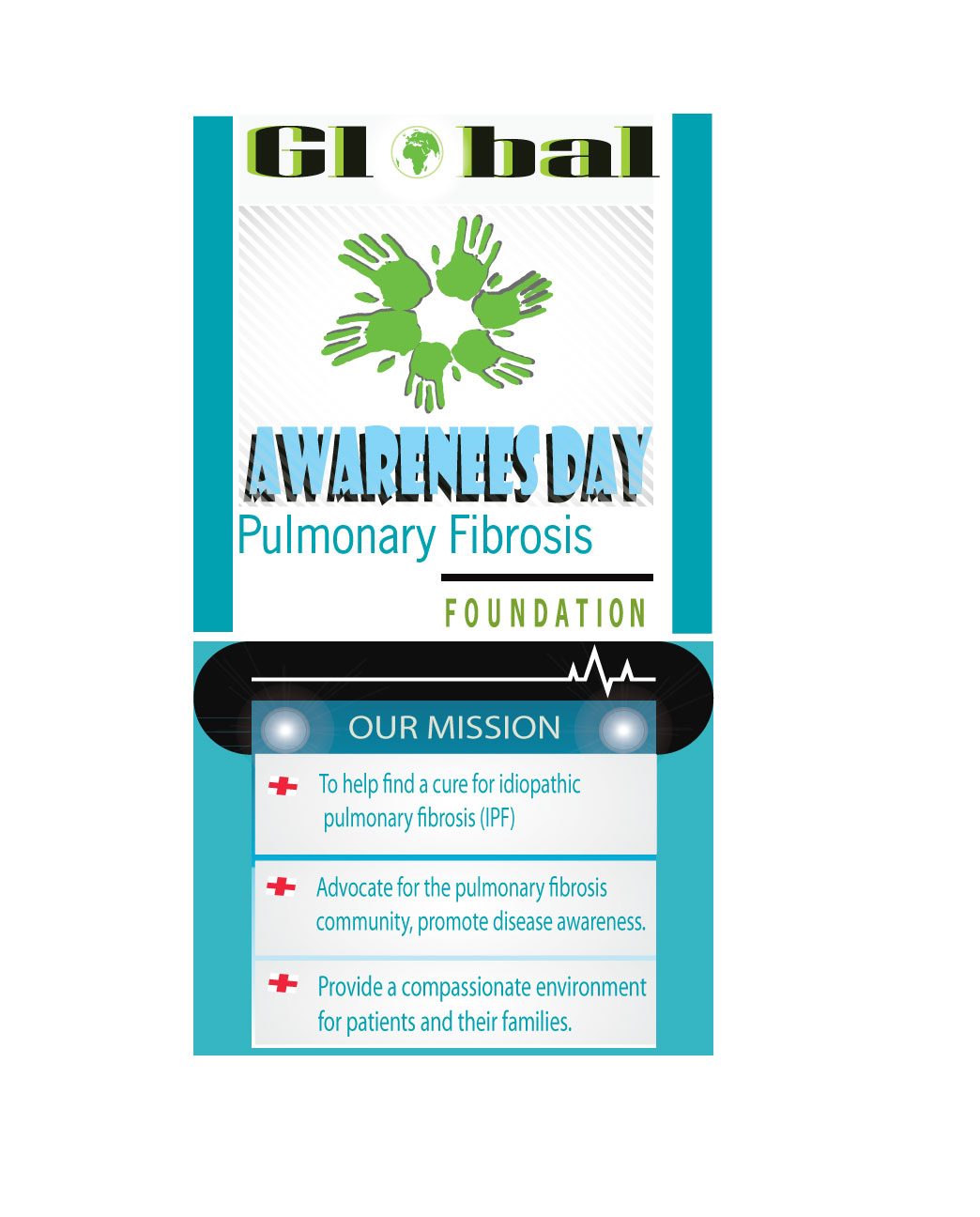 Logo Design by Hezwak for Pulmonary Fibrosis Foundation | Design #1758486