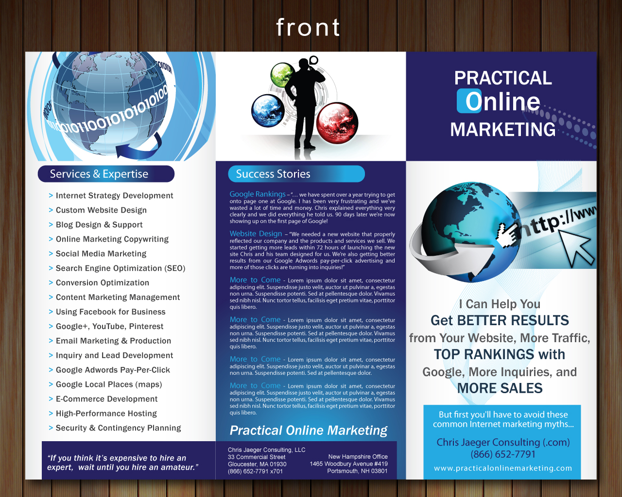 Brochure Design by Sbss for Chris Jaeger Consulting / Practical Online Marketing | Design #1742801