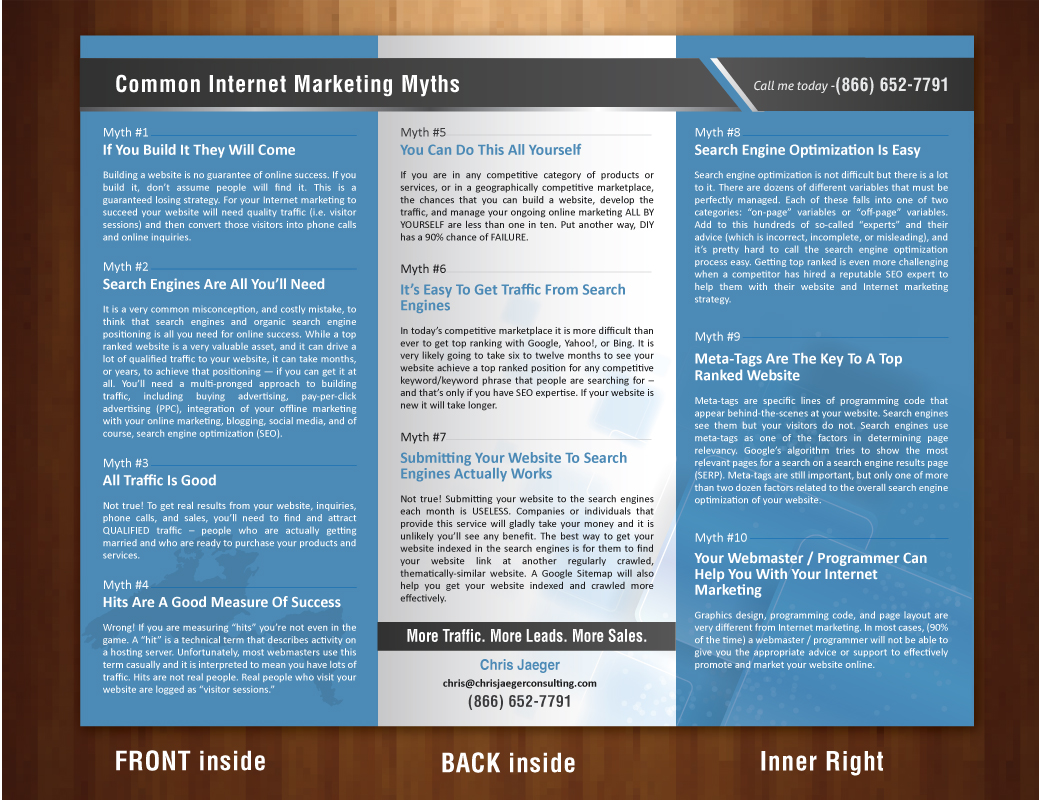 Brochure Design by Sbss for Chris Jaeger Consulting / Practical Online Marketing | Design #1750915