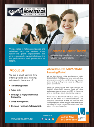 Upea ONLINE ADVANTAGE learning portal  | Flyer-Design von Sbss