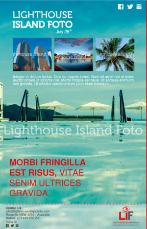 Email Marketing Design by paulagg for Lighthouse Island Foto | Design: #6742883