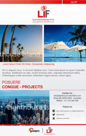 Email Marketing Design by paulagg for Lighthouse Island Foto | Design: #6742884