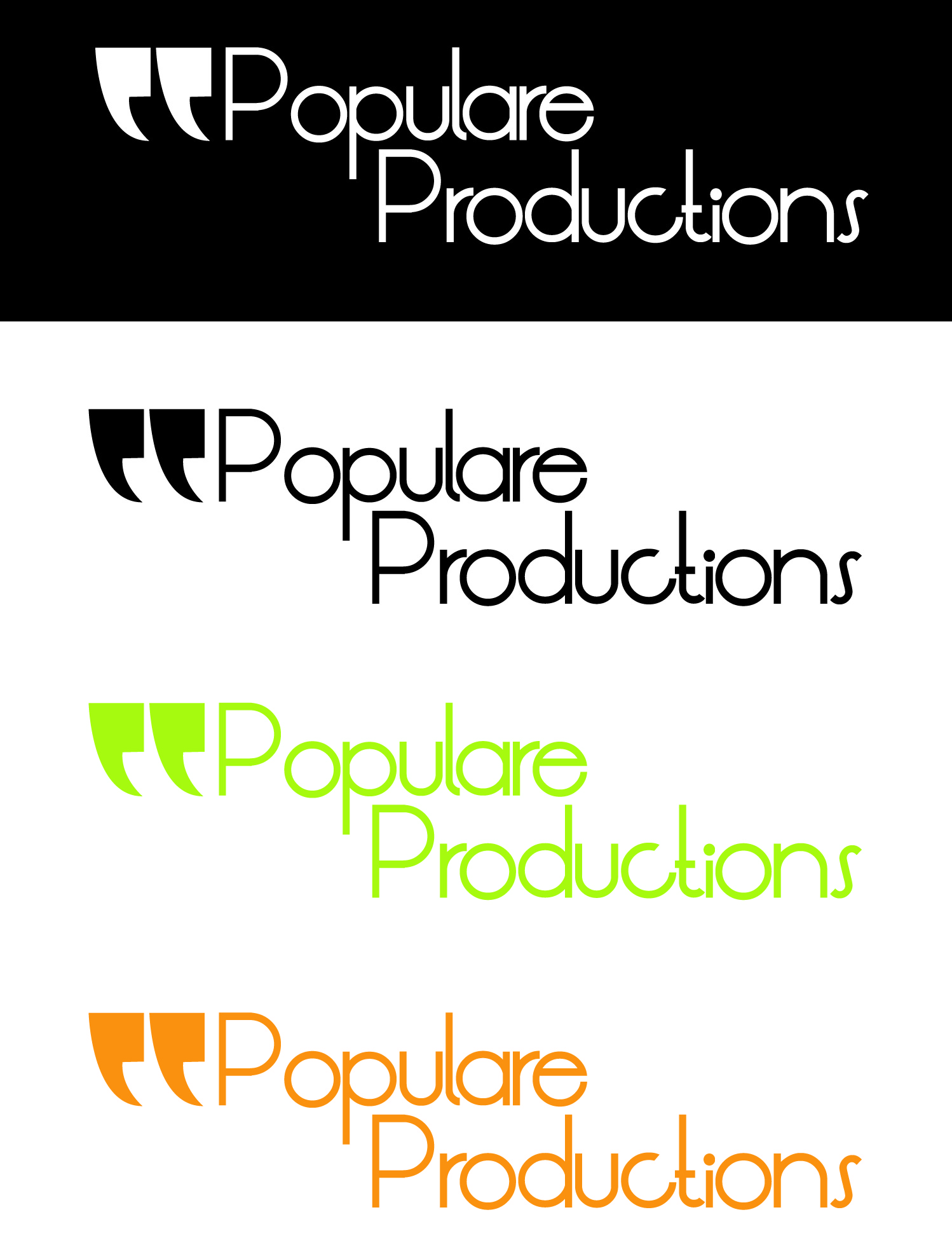 Diseño de Logo por Jeff Long Design para Popular Productions Ltd | Diseño #10855