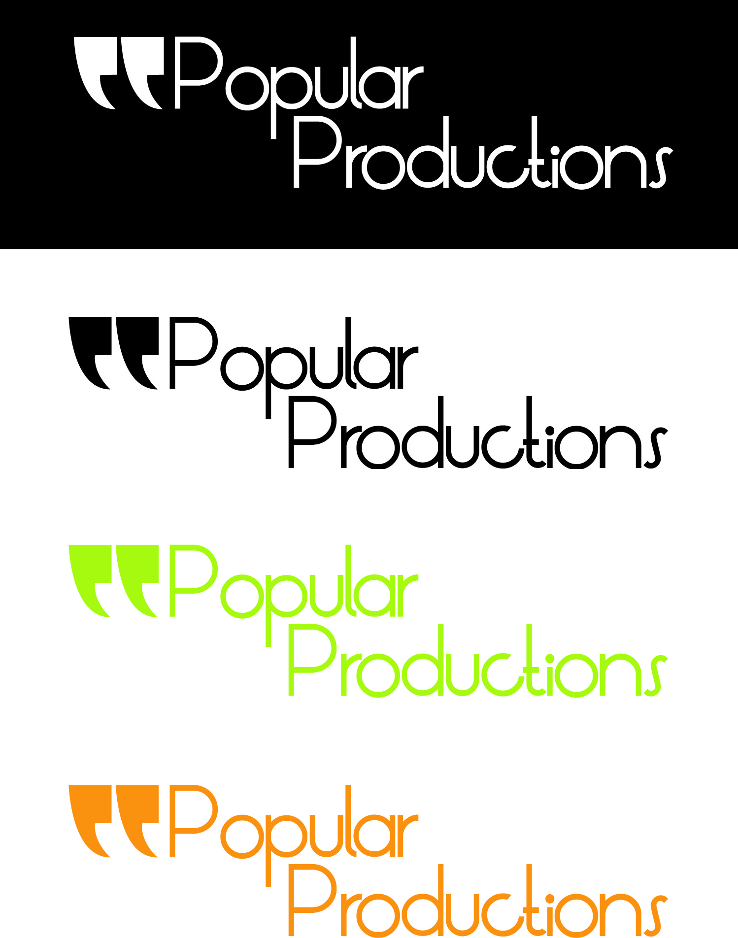Diseño de Logo por Jeff Long Design para Popular Productions Ltd | Diseño #10921