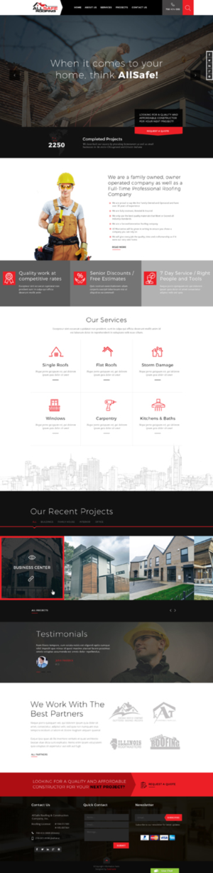 Roofing Company needs YOU to help put us on top! | Web Design par Da Miracle