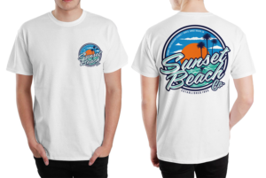 Ocean Themed  Sunset Beach T - Shirts   | Design de T-shirt par Rockalight
