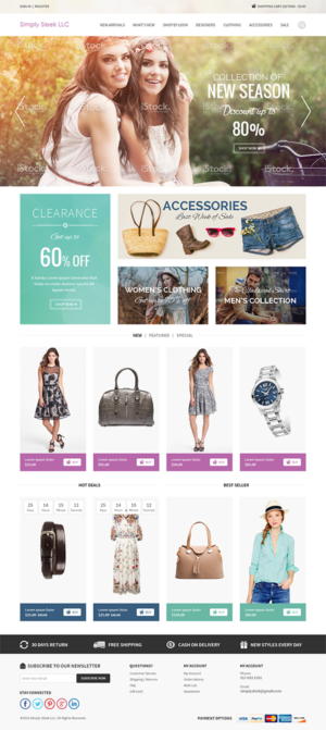Web Design par RupalTechno pour Simply Sleek LLC | Design : #6705454