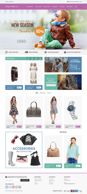 Web Design par RupalTechno pour Simply Sleek LLC | Design : #6706454