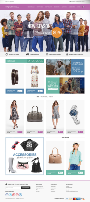 Web Design par RupalTechno pour Simply Sleek LLC | Design : #6712113