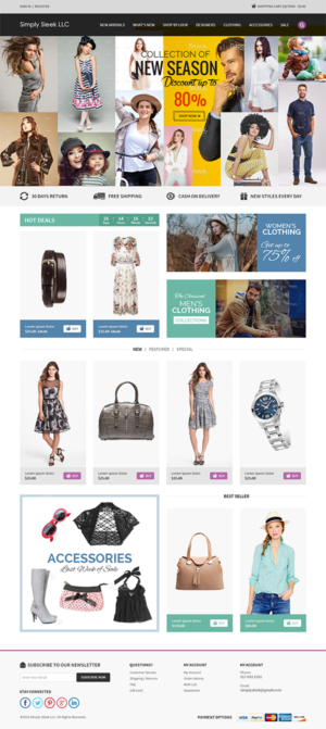 Web Design par RupalTechno pour Simply Sleek LLC | Design : #6774451