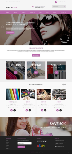 Web Design par pb pour Simply Sleek LLC | Design : #6751634
