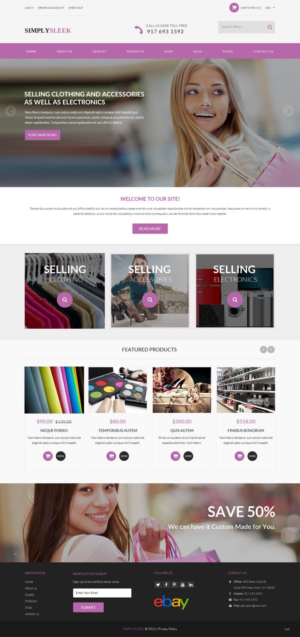 Web Design par pb pour Simply Sleek LLC | Design : #6751635