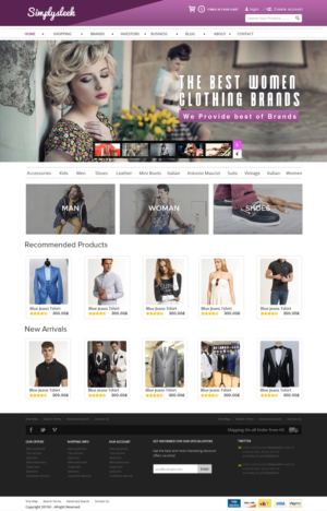 Web Design par Tesla Vault pour Simply Sleek LLC | Design : #6705898