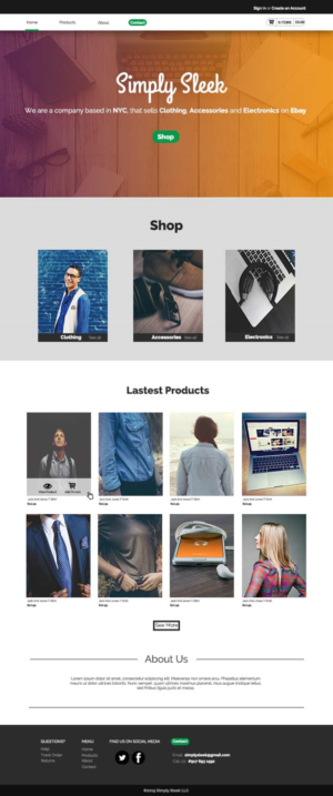 Web Design by Aleeex for Simply Sleek LLC | Design #6708438