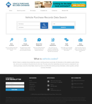 Web Design by RupalTechno for vehicle codes | Design #6869471