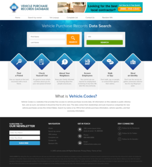 Web Design by RupalTechno for vehicle codes | Design: #6871505