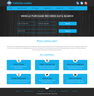 Web Design by Sujit Banerjee for vehicle codes | Design: #6738611