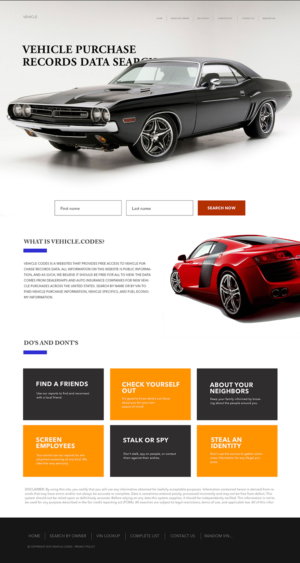 Web Design by dii for vehicle codes | Design: #6834237
