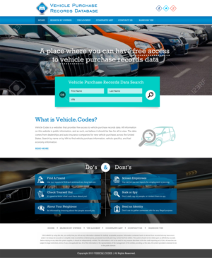 Web Design by ashi_2710 for vehicle codes | Design: #6741431