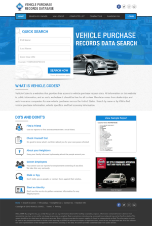Web Design by Creative Usha for vehicle codes | Design #6780357