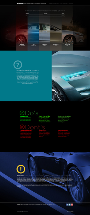 Web Design by Willman for vehicle codes | Design #6730764