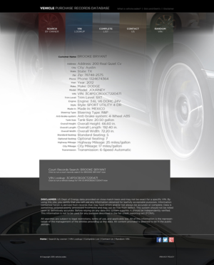 Web Design by Willman for vehicle codes | Design: #6730766