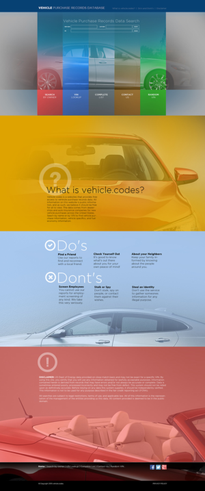 Web Design by Willman for vehicle codes | Design: #6732186