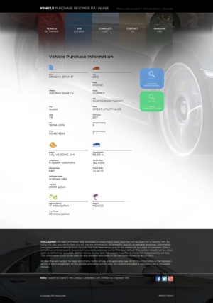 Web Design by Willman for vehicle codes | Design: #6735368