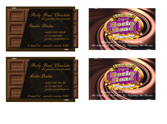 Business Card Design by jessica for rocky road chocolates | Design #1751391