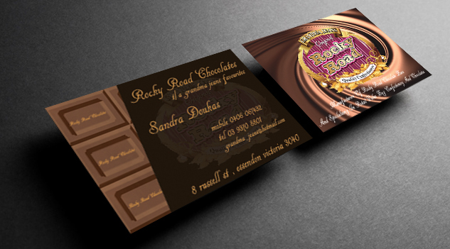 Business Card Design by jessica for rocky road chocolates | Design #1751430
