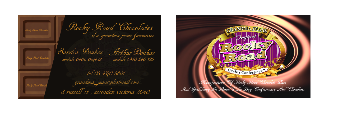 Business Card Design by jessica for rocky road chocolates | Design #1755966