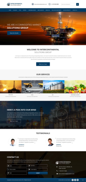Web-Design von pb für Intercontinental Solutions Group | Design: #6722781