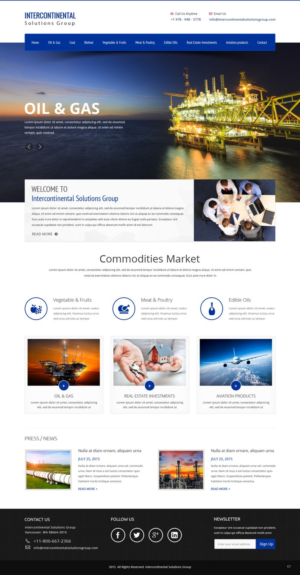 Web-Design von pb für Intercontinental Solutions Group | Design: #6728839