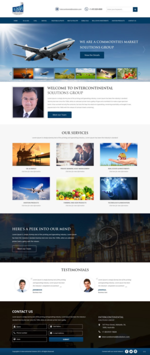 Web-Design von pb für Intercontinental Solutions Group | Design: #6787526