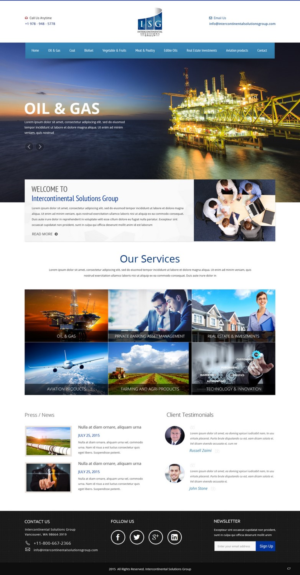 Web-Design von pb für Intercontinental Solutions Group | Design: #6787527