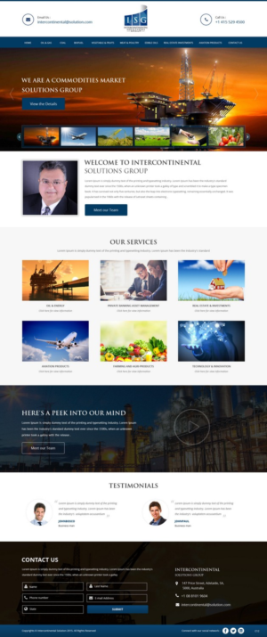 Web-Design von pb für Intercontinental Solutions Group | Design: #6804435
