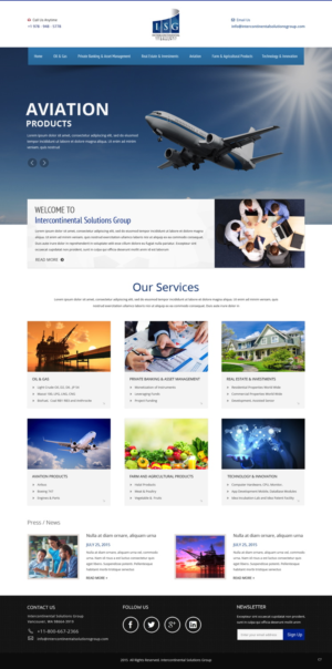 Web-Design von pb für Intercontinental Solutions Group | Design: #6845143
