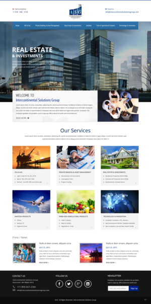 Web-Design von pb für Intercontinental Solutions Group | Design: #6845146