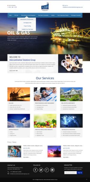 Web-Design von pb für Intercontinental Solutions Group | Design: #6845148